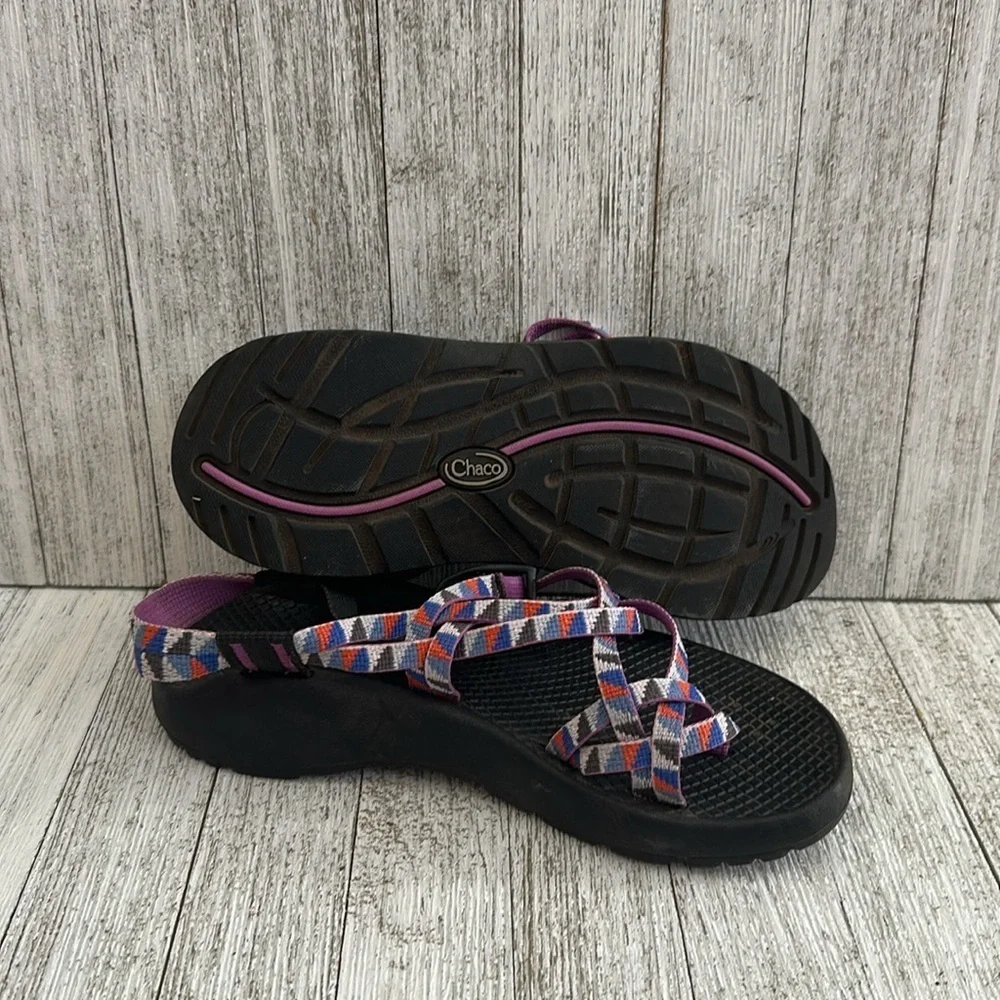 Chaco ZX2 Classic Sandal Women's Toe Loop Purple Geometric Print